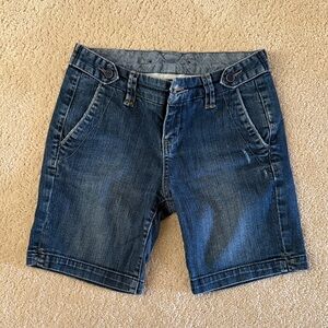 Armani Exchange Women’s Dark Blue Denim Shorts